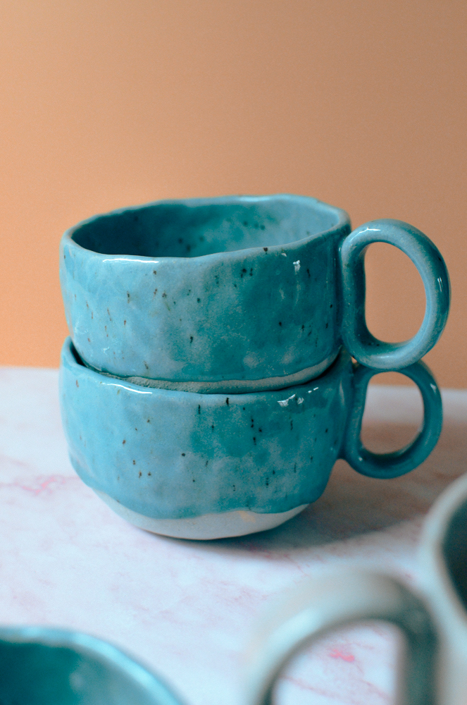 Lukierek - Duża filiżanka turkusowa - obrazek 3