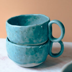 Lukierek - Duża filiżanka turkusowa