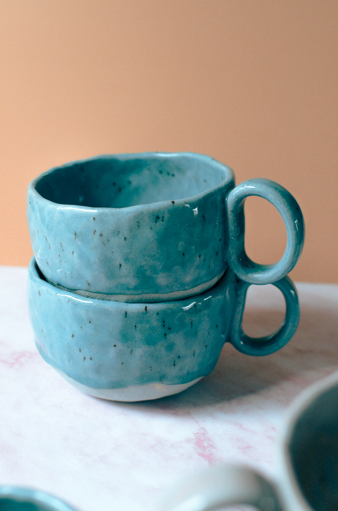 Lukierek - Duża filiżanka turkusowa