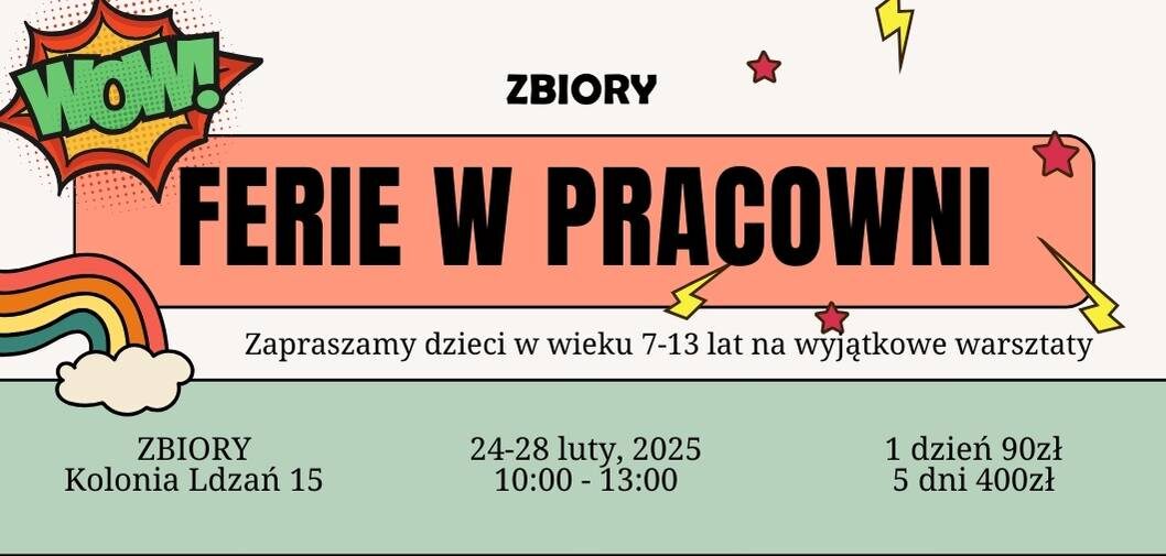 Nagłówek ulotki o feriach