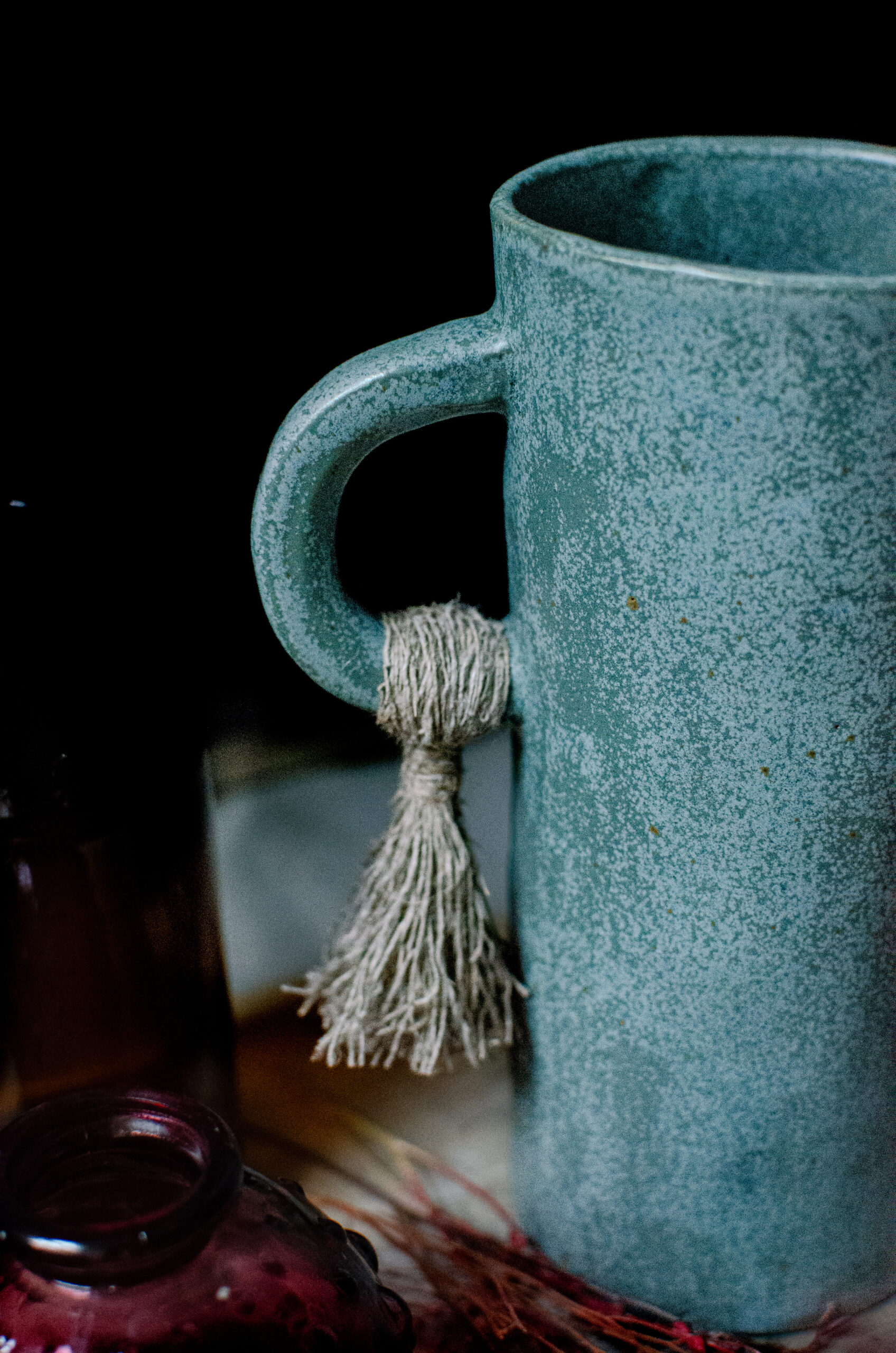 Turkusowy wazon z lnem - obrazek 10