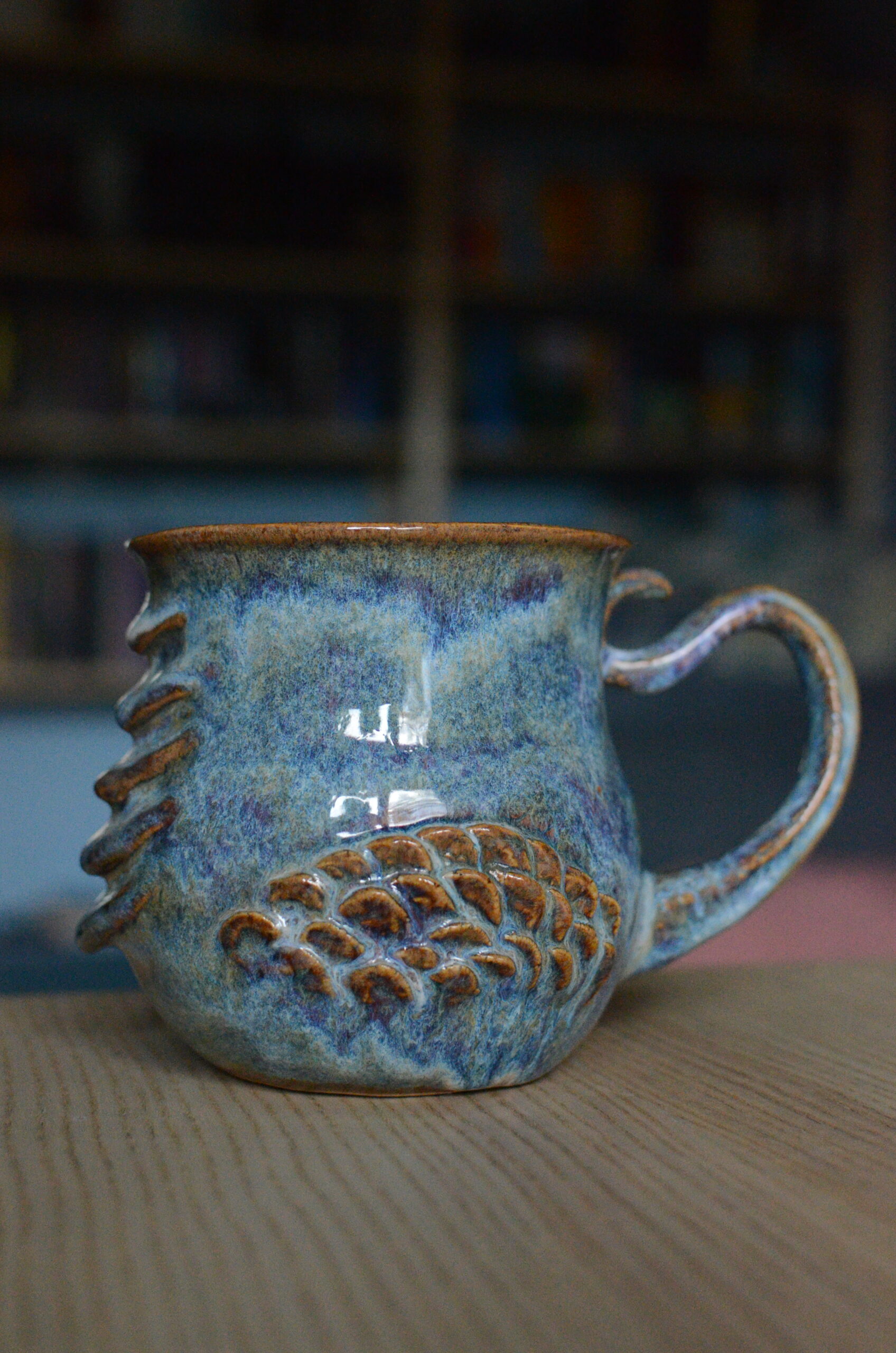 Smoczy kubek tęczowy - unikat 400ml