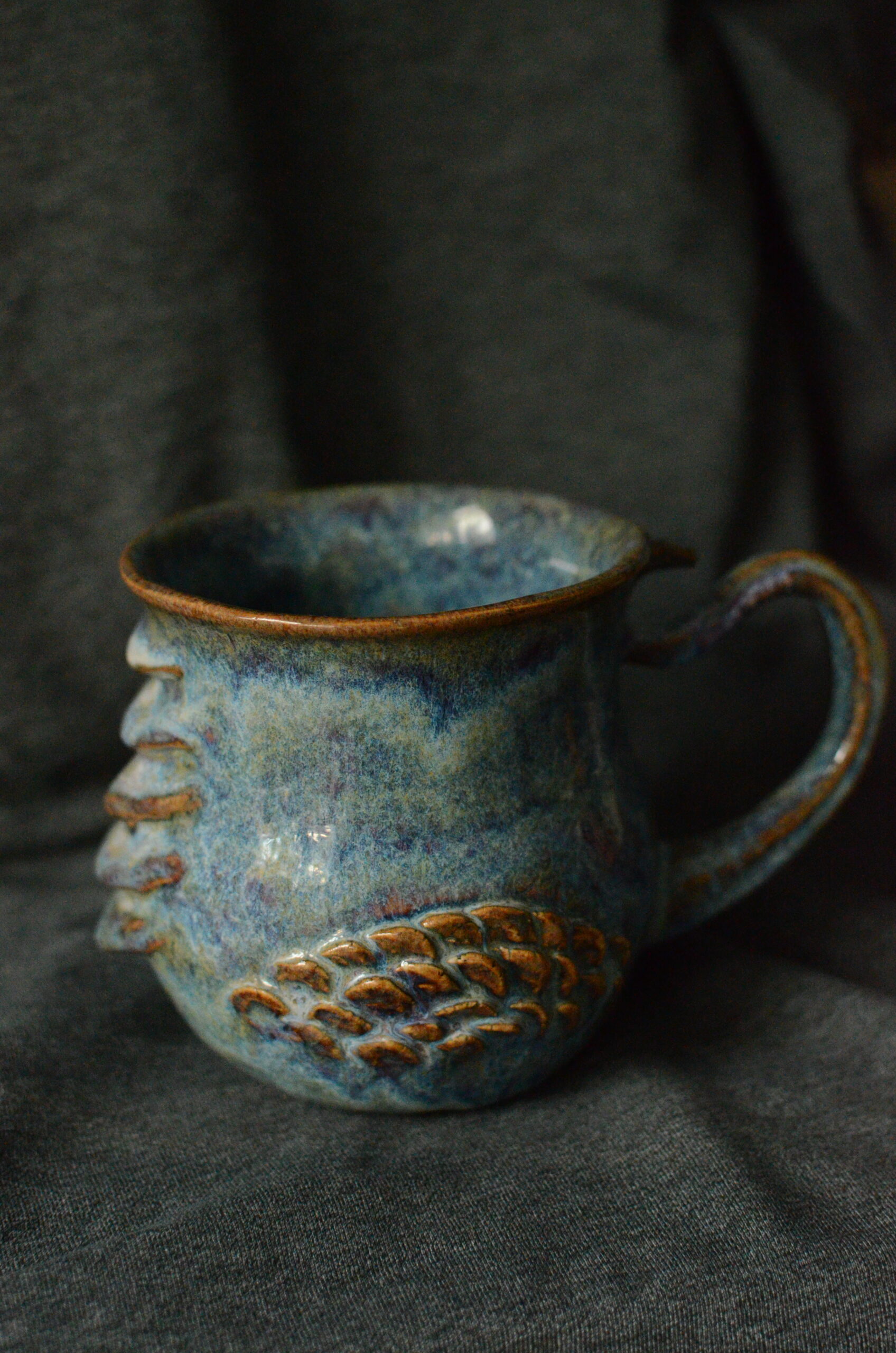 Smoczy kubek tęczowy - unikat 400ml - obrazek 2