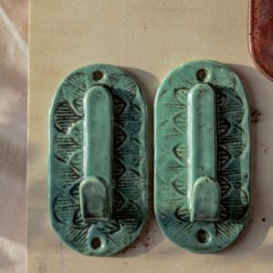 zestaw niebieskich wieszaków ściennych (2szt.)